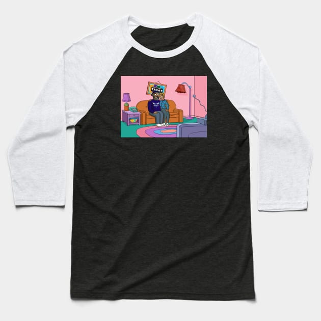 TBGWT Couch Baseball T-Shirt by The Black Guy Who Tips Podcast